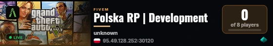 Polska RP | Development live status badge