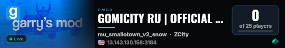 GOMICITY RU | OFFICIAL | #1 live status badge