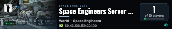 Space Engineers Server BRASIL 24H PVE-PVP live status badge