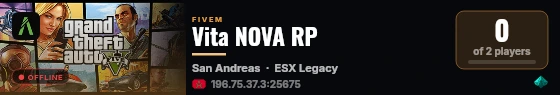 Vita NOVA RP live status badge