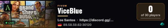 ViceBlue live status badge