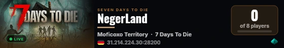 NegerLand live status badge