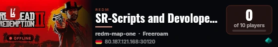 SR-Scripts and Devoloper Server live status badge
