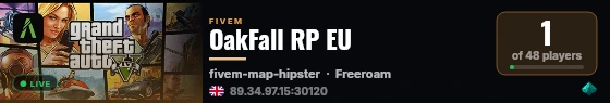 OakFall RP EU live status badge