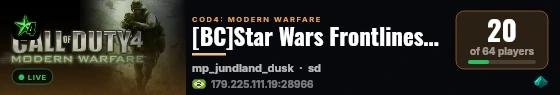 [BC]Star Wars Frontlines[HC]www.BloodCulture.com.br live status badge