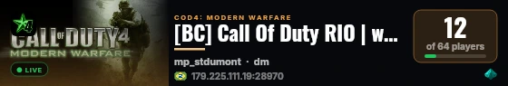 [BC] Call Of Duty RIO | www.BloodCulture.com.br [HC] live status badge