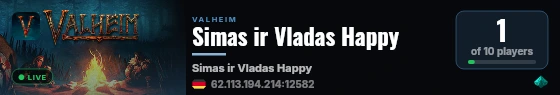 Simas ir Vladas Happy live status badge