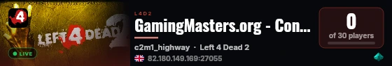 GamingMasters.org - Confogl live status badge