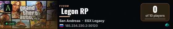  Legon RP live status badge