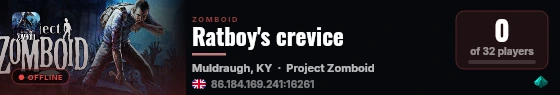 Ratboy's crevice live status badge