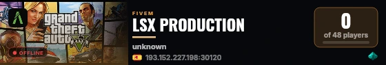LSX PRODUCTION live status badge