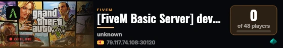 [FiveM Basic Server] development live status badge