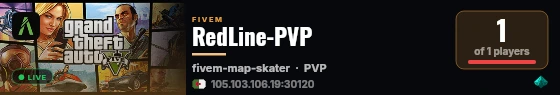 RedLine-PVP live status badge