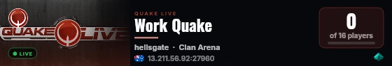 Work Quake live status badge