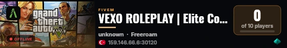 VEXO ROLEPLAY | Elite Community  Premium Experience live status badge