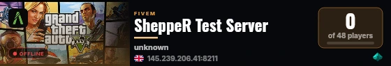 SheppeR Test Server live status badge