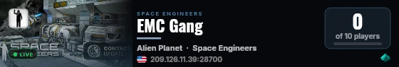 EMC Gang live status badge