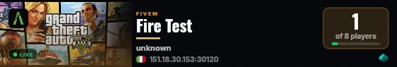 Fire Test live status badge