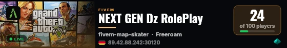 NEXT GEN Dz RolePlay live status badge