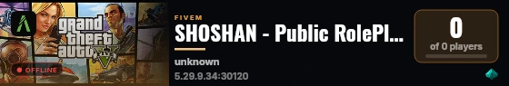SHOSHAN - Public RolePlay | ₪25,000 Start | https://discord.gg/SHOSHAN live status badge