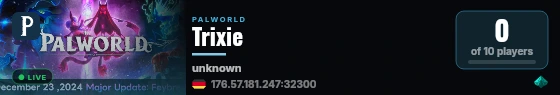 Trixie live status badge