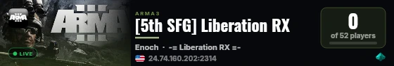 [5th SFG] Liberation RX live status badge