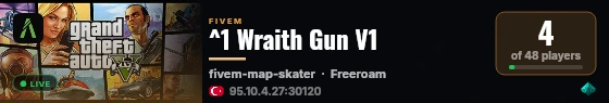 ^1 Wraith Gun V1 live status badge
