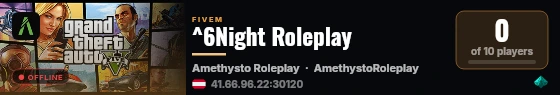 ^6Night Roleplay live status badge