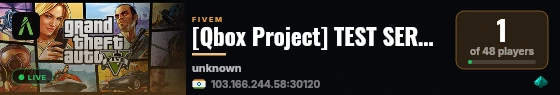 [Qbox Project] TEST SERVER live status badge