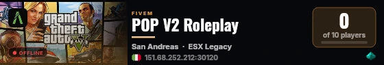 POP V2 Roleplay  live status badge