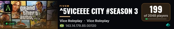 ^5VICEEEE CITY #SEASON 3 live status badge