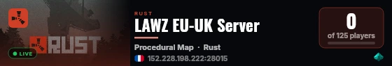 LAWZ EU-UK Server live status badge