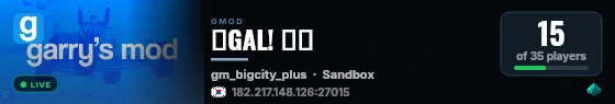 갈GAL! 서버 live status badge