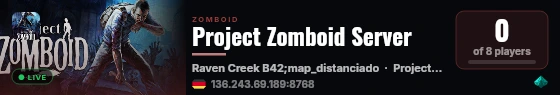 Project Zomboid Server live status badge