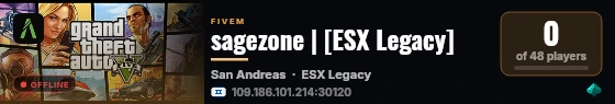 sagezone | [ESX Legacy] live status badge