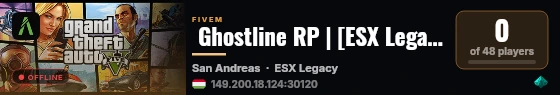  Ghostline RP | [ESX Legacy] live status badge