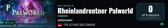 Rheinlandrentner Palworld live status badge