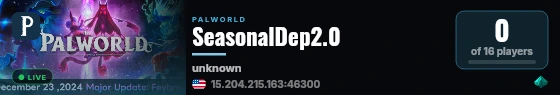 SeasonalDep2.0 live status badge
