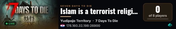 Islam is a terrorist religion live status badge