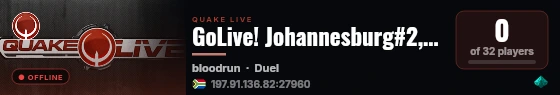 GoLive! Johannesburg#2,ZA DUEL#1 antilag live status badge