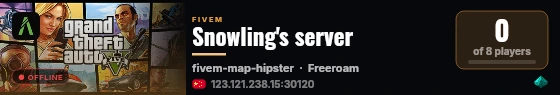 Snowling's server live status badge