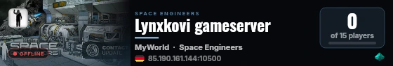 Lynxkovi gameserver live status badge