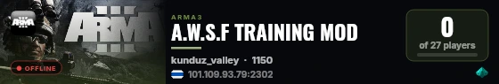A.W.S.F TRAINING MOD live status badge
