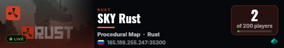 SKY Rust live status badge