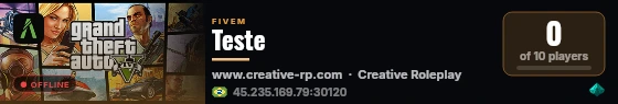 Teste live status badge