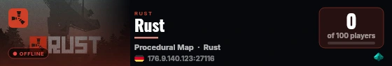 Rust live status badge
