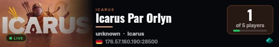 Icarus Par Orlyn live status badge