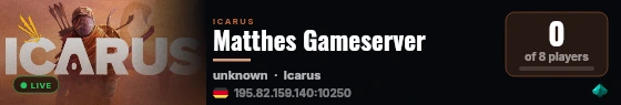 Matthes Gameserver live status badge