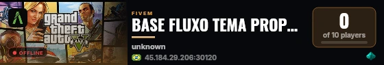BASE FLUXO TEMA PROPRIO MATRIX 🐐 | 👹 A revolução do FiveM 👹 | 🎮 https://discord.gg/fluxoshop live status badge