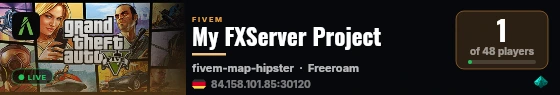 My FXServer Project live status badge